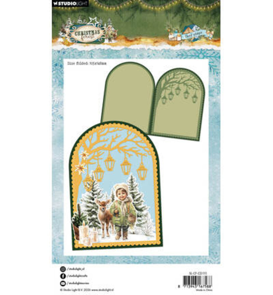 Studio Light PRE-ORDER Christmas Forest Snijmal Folded Card Shape (SL-CF-CD1111)