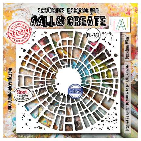 AALL and Create Masking Stencil 6x6 Inch Bubble Field (AALL-PC-263)