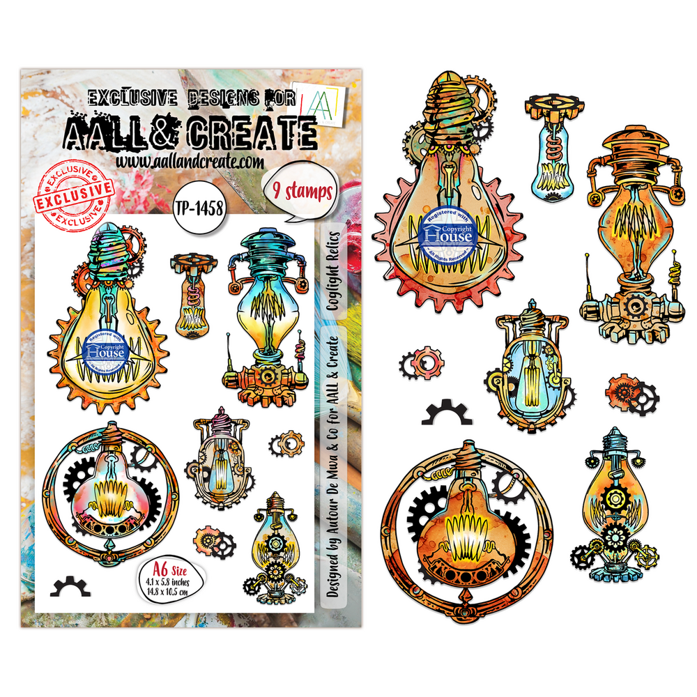 AALL and Create Clear Stamp Set A6 Coglight Relics (AALL-TP-1458)