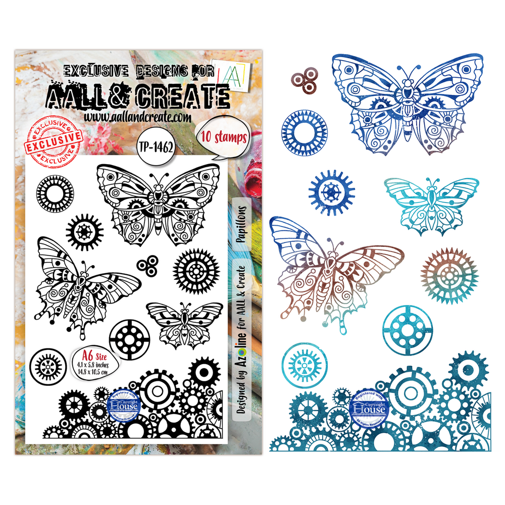 AALL and Create Clear Stamp Set A6 Papillons (AALL-TP-1462)
