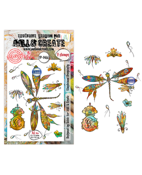 AALL and Create Clear Stamp Set A6 Glassbound Dragonfly (AALL-TP-1466)