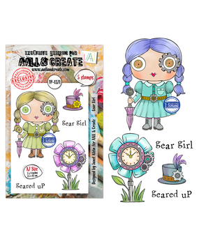 AALL and Create Clear Stamp Set A7 Gear Girl (AALL-TP-1371)