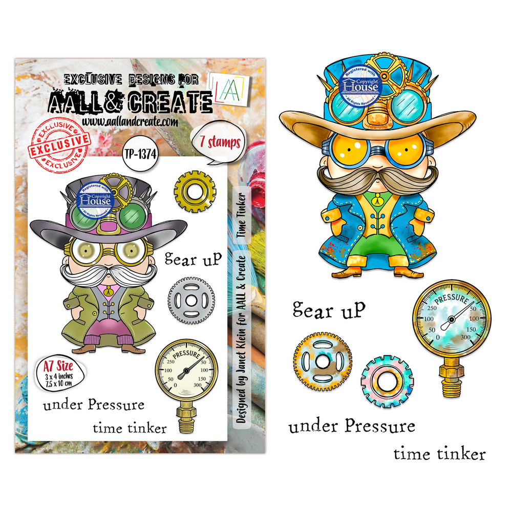 AALL and Create Clear Stamp Set A7 Time Tinker (AALL-TP-1374)