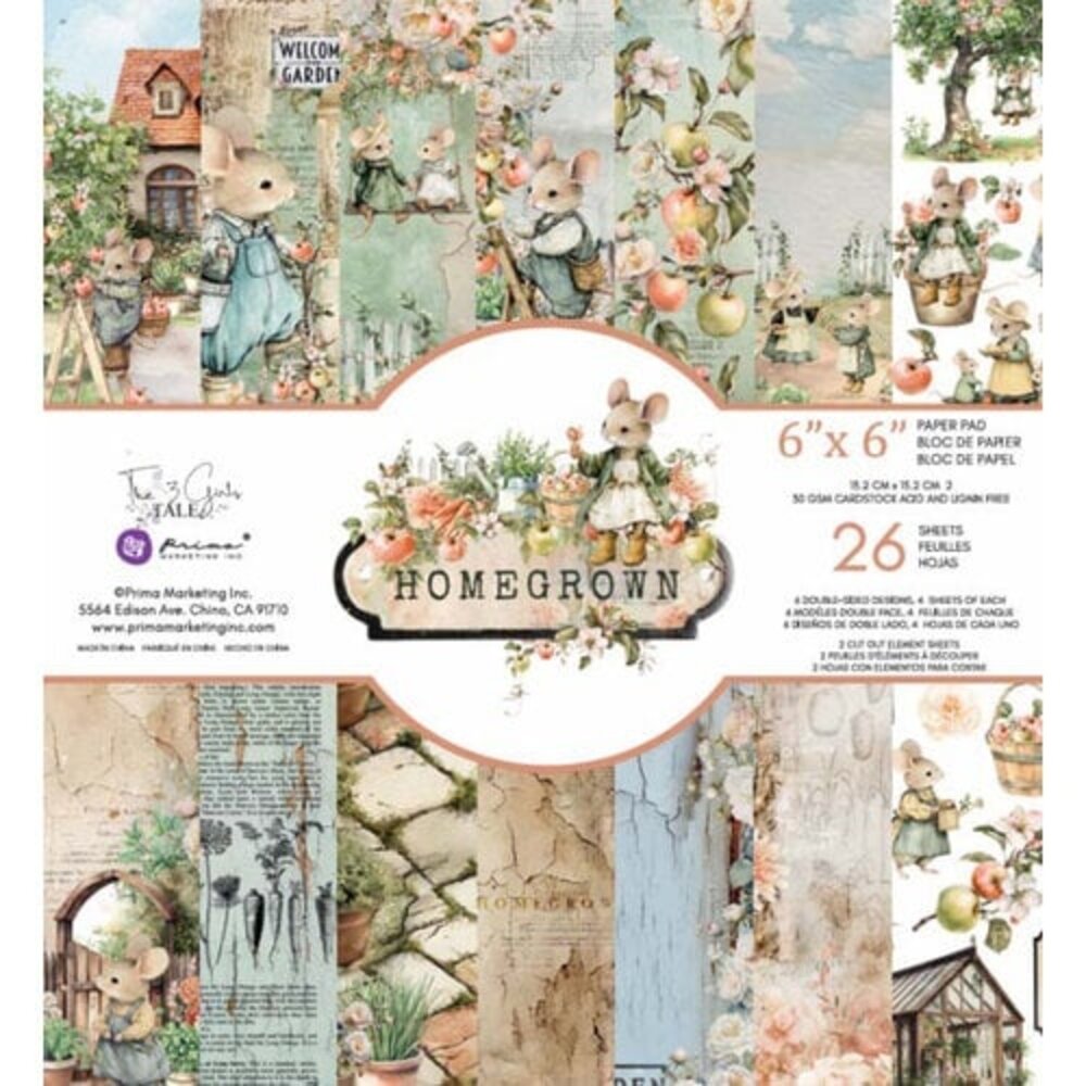 Prima Marketing Inc PRE-ORDER Homegrown 6x6 Inch Paper Pad (683399) Prima Marketing Inc PRE-ORDER Homegrown 6x6 Inch Paper Pad (683399)