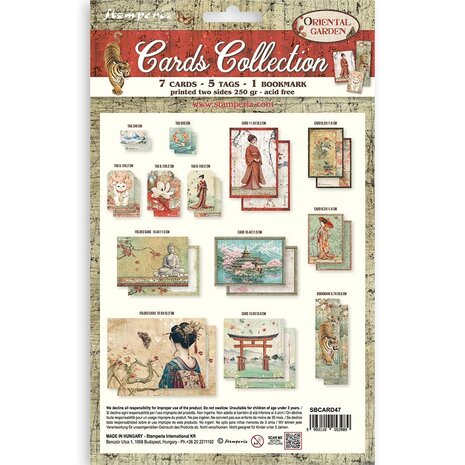 Stamperia Oriental Garden Cards Collection (SBCARD47) Stamperia Oriental Garden Cards Collection (SBCARD47)