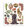Stamperia Oriental Garden 8x8 Inch Rub-On Assortment (DFLRBXG11) Stamperia Oriental Garden 8x8 Inch Rub-On Assortment (DFLRBXG11)