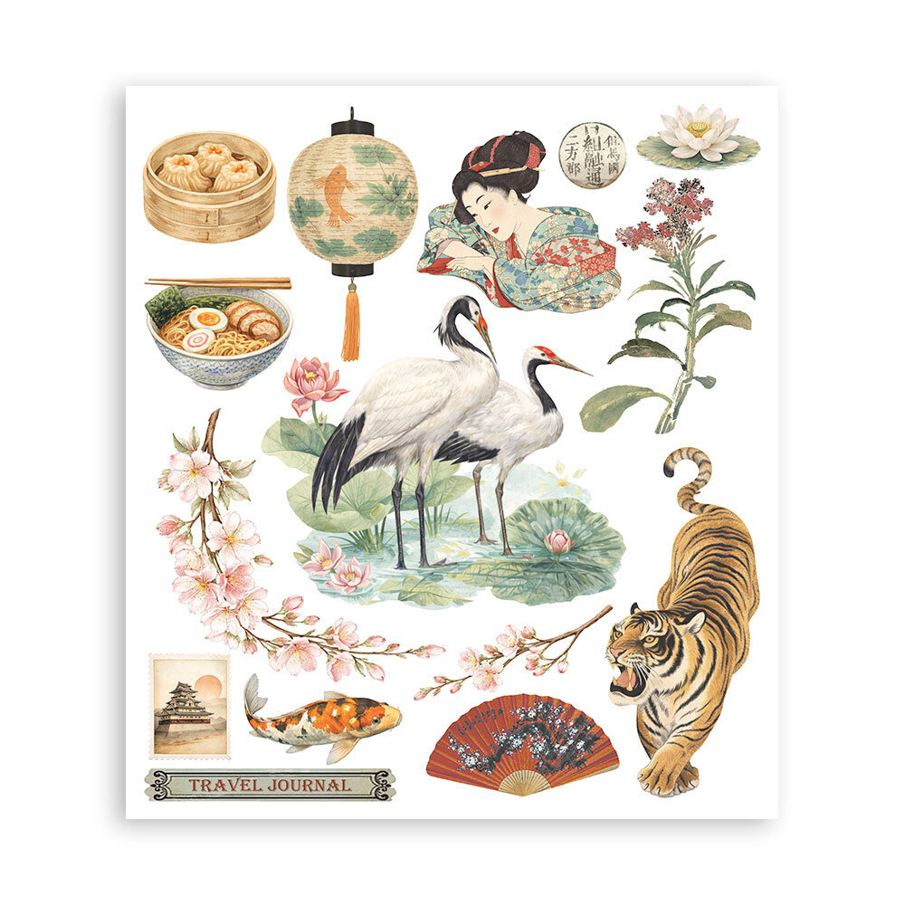 Stamperia Oriental Garden 8x8 Inch Rub-On Assortment (DFLRBXG11) Stamperia Oriental Garden 8x8 Inch Rub-On Assortment (DFLRBXG11)