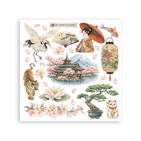Stamperia Oriental Garden 6x6 Inch Rub-On Assortment (DFLRBX19) Stamperia Oriental Garden 6x6 Inch Rub-On Assortment (DFLRBX19)