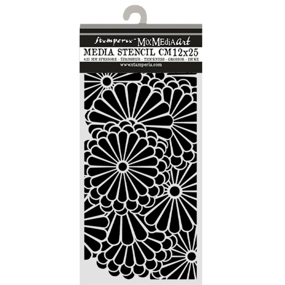 Stamperia Oriental Garden Thick Stencils 12x25cm Flowers Pattern (KSTDL168) Stamperia Oriental Garden Thick Stencils 12x25cm Flowers Pattern (KSTDL168)