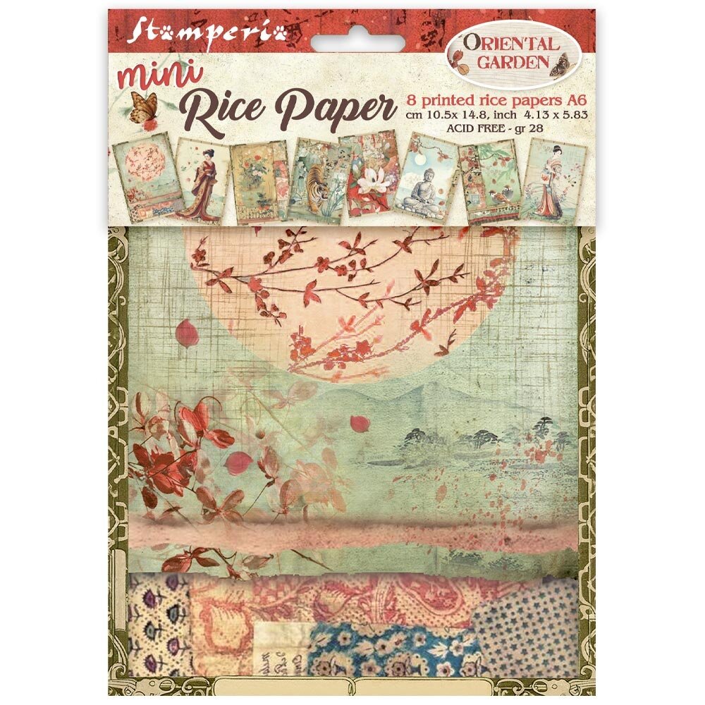 Stamperia Oriental Garden A6 Mini Rice paper (DFSA6X08) Stamperia Oriental Garden A6 Mini Rice paper (DFSA6X08)