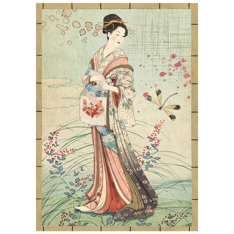Stamperia Oriental Garden A6 Mini Rice paper (DFSA6X08) Stamperia Oriental Garden A6 Mini Rice paper (DFSA6X08)
