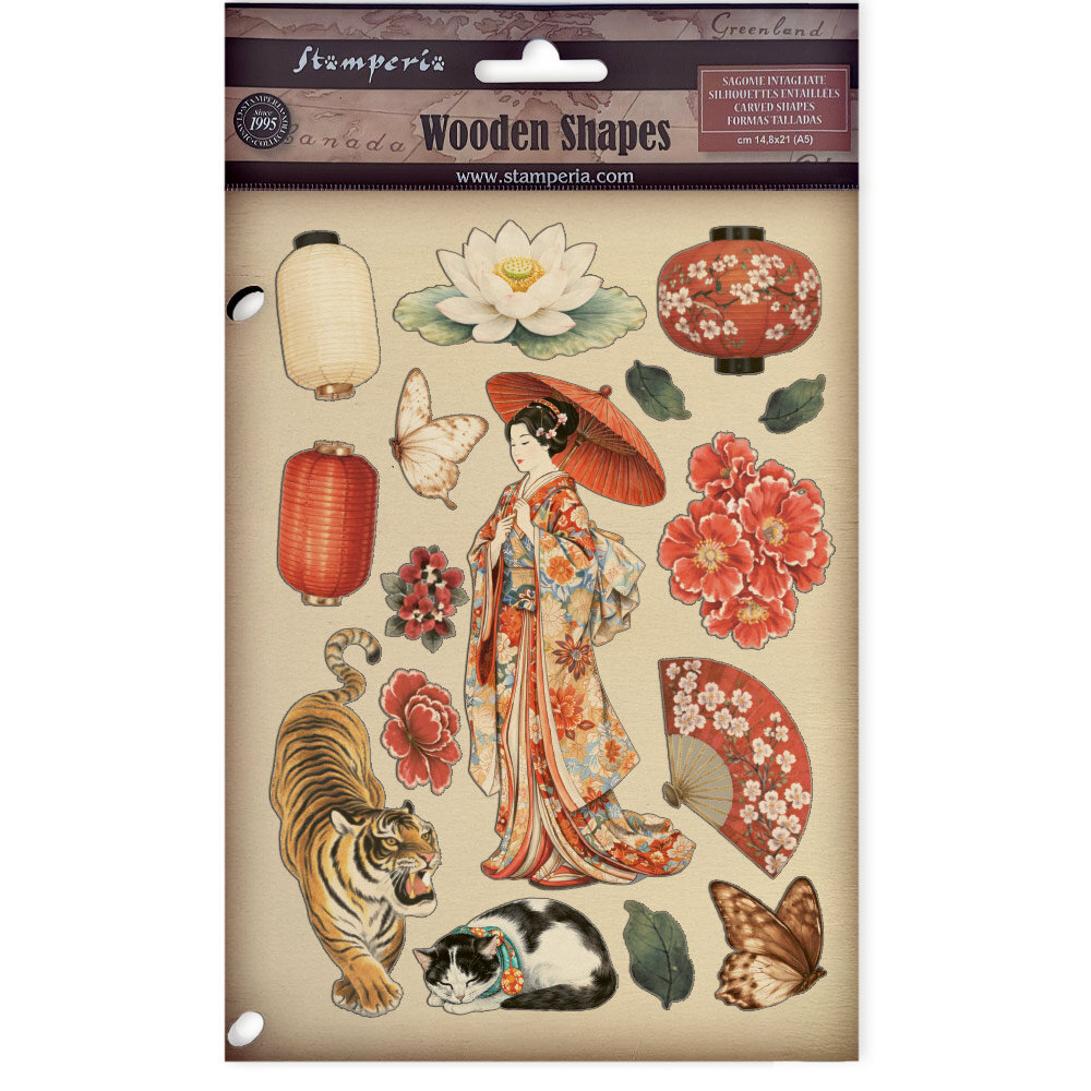 Stamperia Oriental Garden Wooden Shapes A5 (KLSP204) Stamperia Oriental Garden Wooden Shapes A5 (KLSP204)