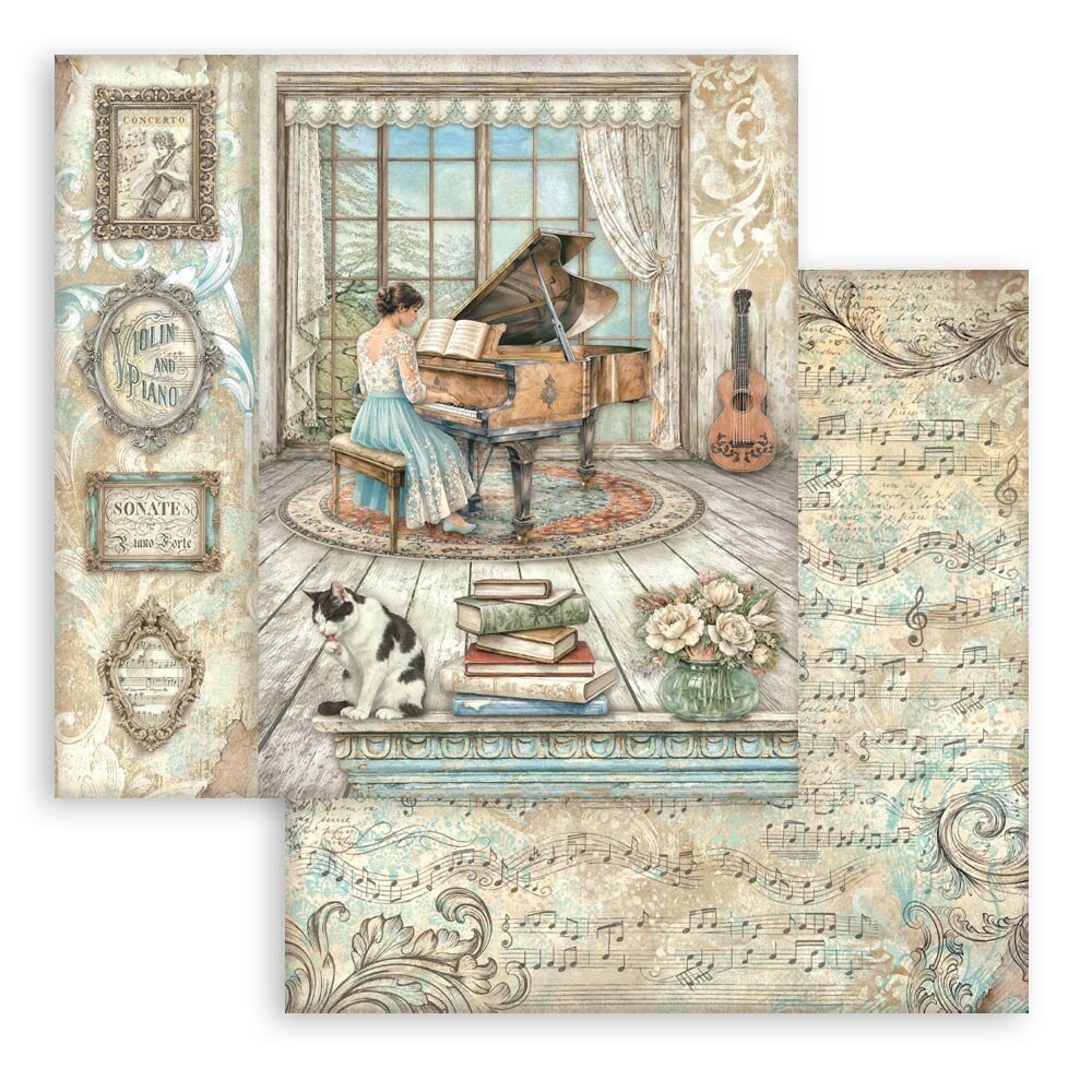 Stamperia Symphony 12x12 Inch Paper Pack (SBBL188) Stamperia Symphony 12x12 Inch Paper Pack (SBBL188)