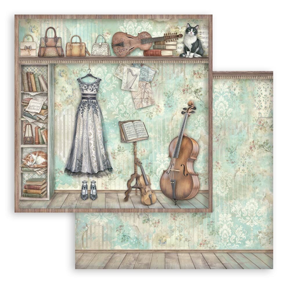 Stamperia Symphony 12x12 Inch Paper Pack (SBBL188) Stamperia Symphony 12x12 Inch Paper Pack (SBBL188)