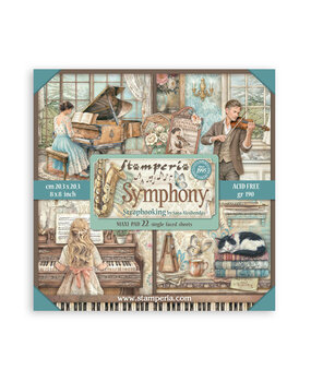 Stamperia Symphony 8x8 Inch Single Face Paper Pack (SBBSXB26) Stamperia Symphony 8x8 Inch Single Face Paper Pack (SBBSXB26)