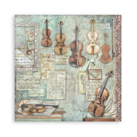 Stamperia Symphony 8x8 Inch Single Face Paper Pack (SBBSXB26) Stamperia Symphony 8x8 Inch Single Face Paper Pack (SBBSXB26)
