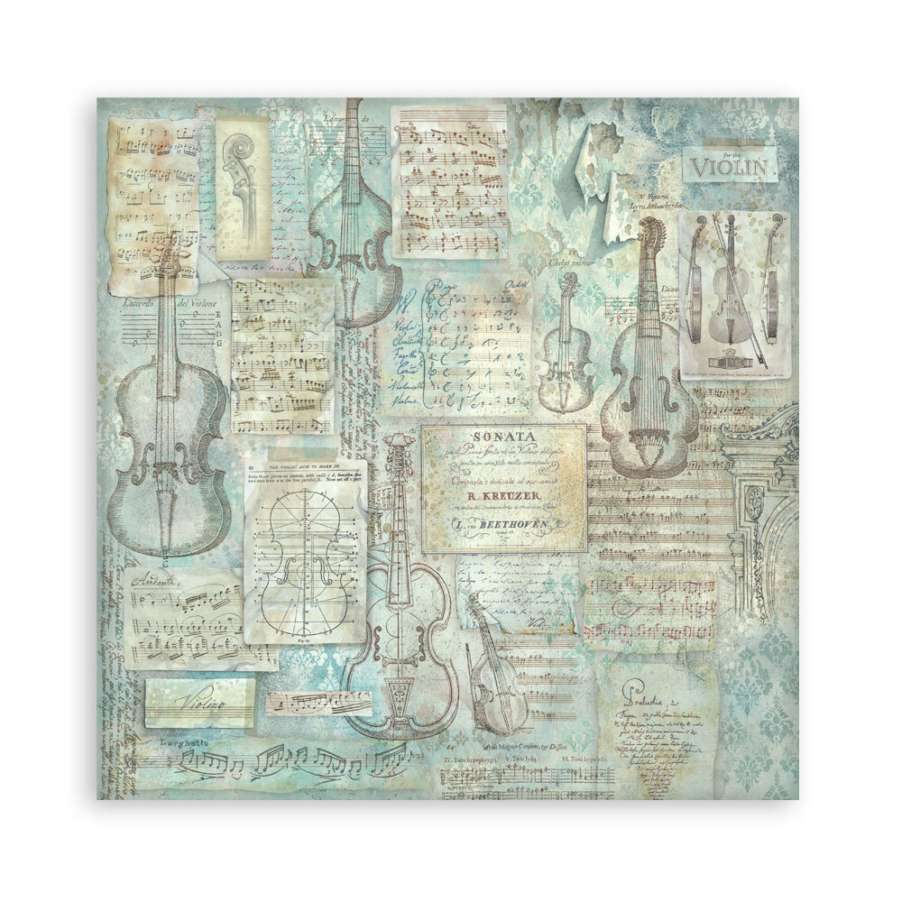 Stamperia Symphony 8x8 Inch Single Face Paper Pack (SBBSXB26) Stamperia Symphony 8x8 Inch Single Face Paper Pack (SBBSXB26)