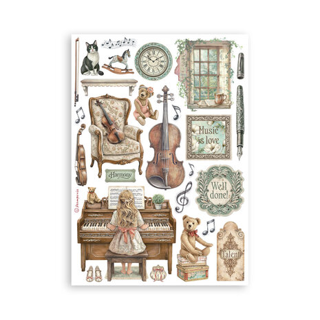 Stamperia Symphony A5 Washi Pad (SBW34) Stamperia Symphony A5 Washi Pad (SBW34)
