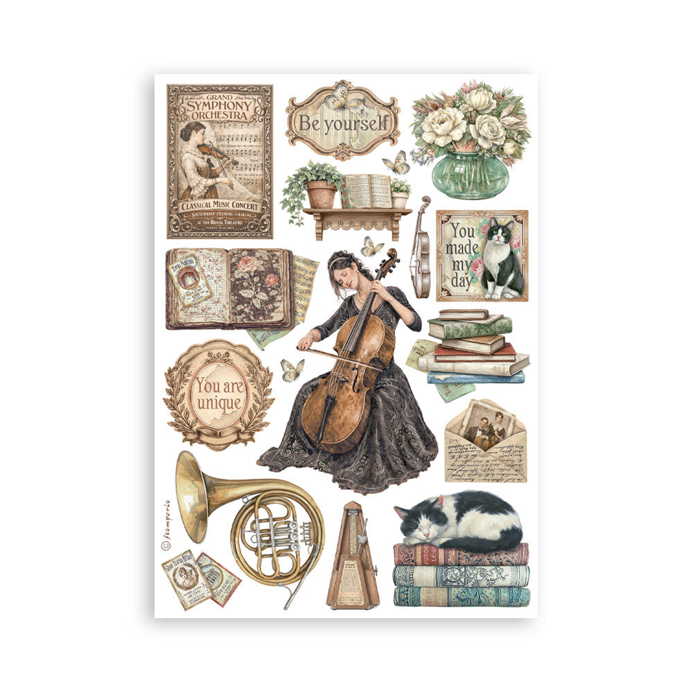 Stamperia Symphony A5 Washi Pad (SBW34) Stamperia Symphony A5 Washi Pad (SBW34)