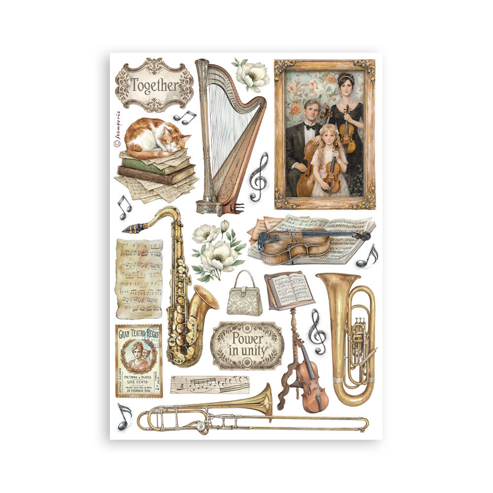 Stamperia Symphony A5 Washi Pad (SBW34) Stamperia Symphony A5 Washi Pad (SBW34)
