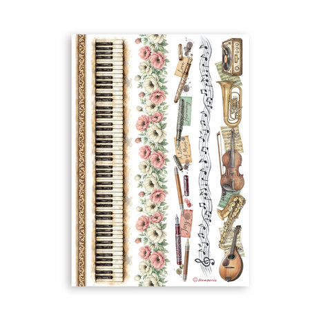 Stamperia Symphony A5 Washi Pad (SBW34) Stamperia Symphony A5 Washi Pad (SBW34)