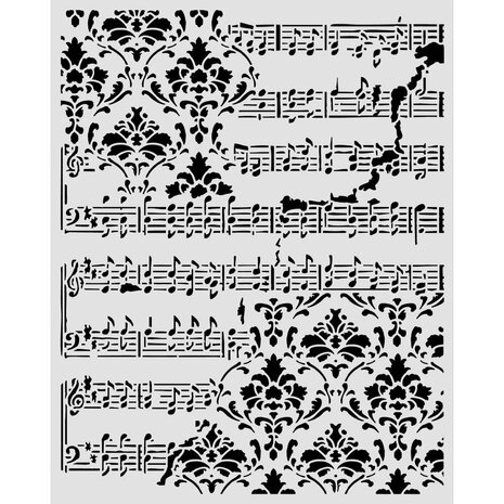 Stamperia Symphony Thick Stencils 20x25cm Ccore and Frize (KSTD211)