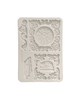 Stamperia Symphony A5 Silicon Mould Clock and Cat (KACMA614)