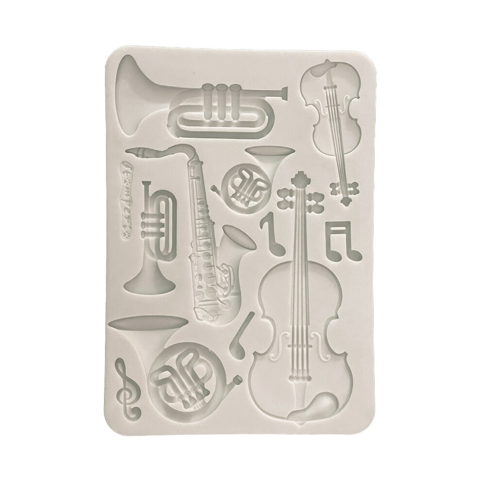 Stamperia Symphony A5 Silicon Mould Musical Instruments (KACMA615)