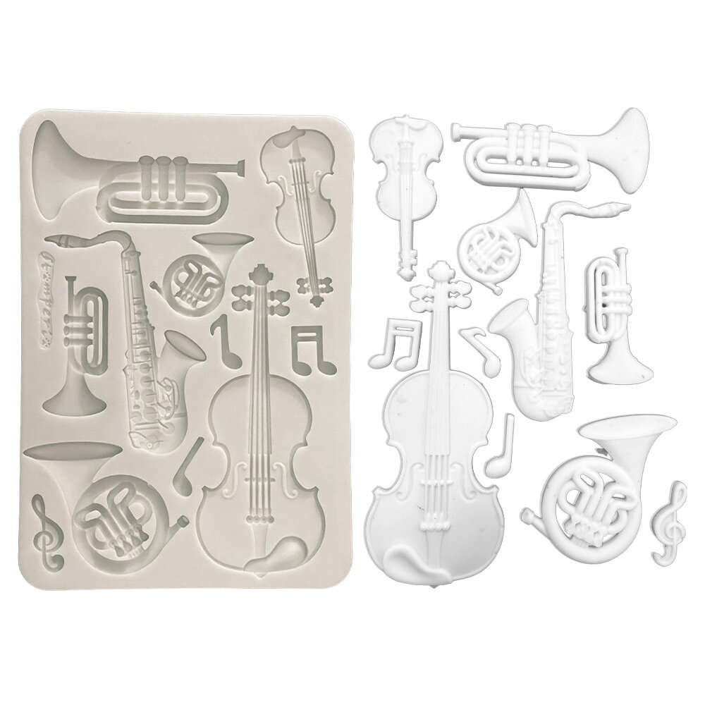 Stamperia Symphony A5 Silicon Mould Musical Instruments (KACMA615)