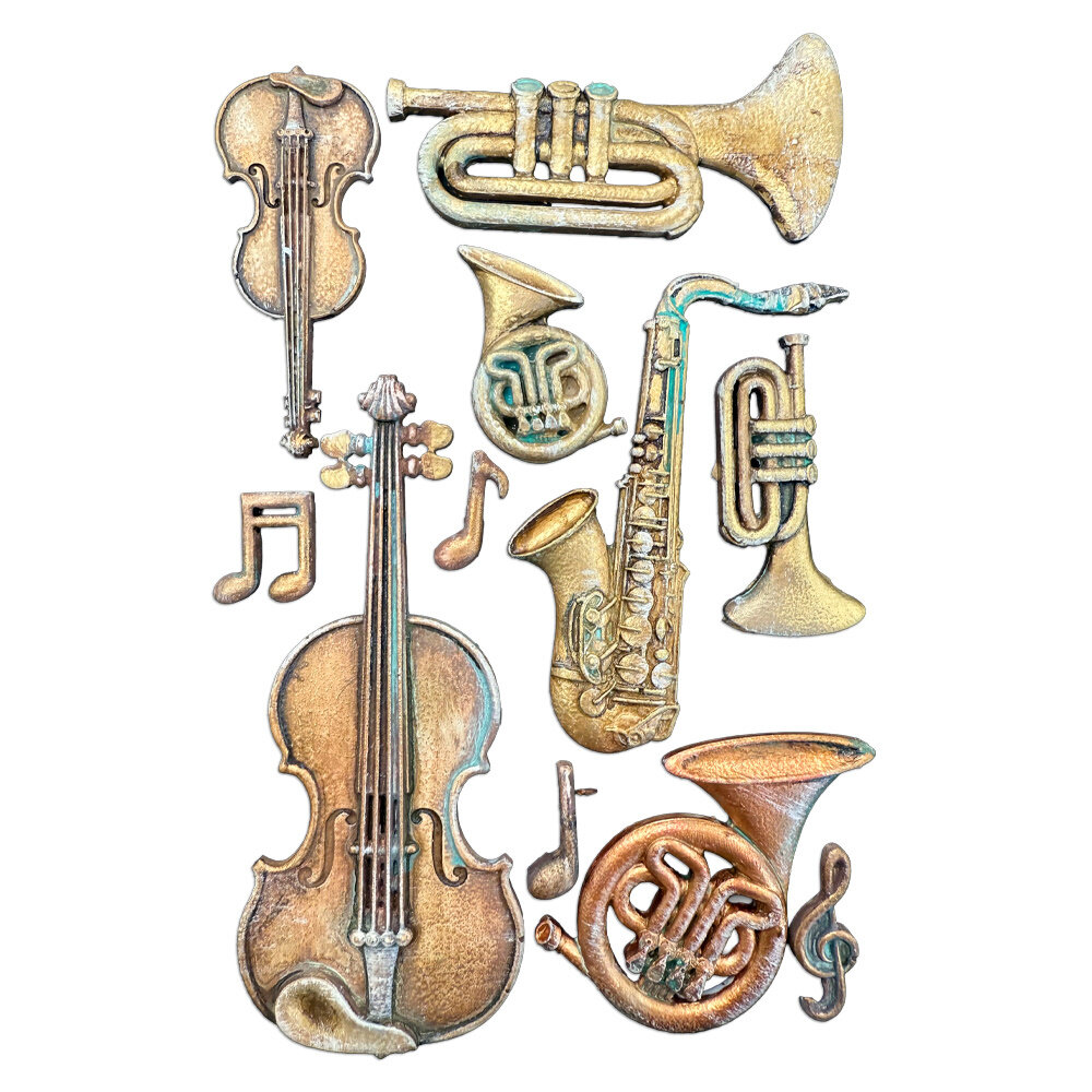 Stamperia Symphony A5 Silicon Mould Musical Instruments (KACMA615)