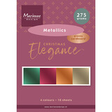 Marianne Design PRE-ORDER Christmas Elegance A5 Metallics Paper Set (PK9225)