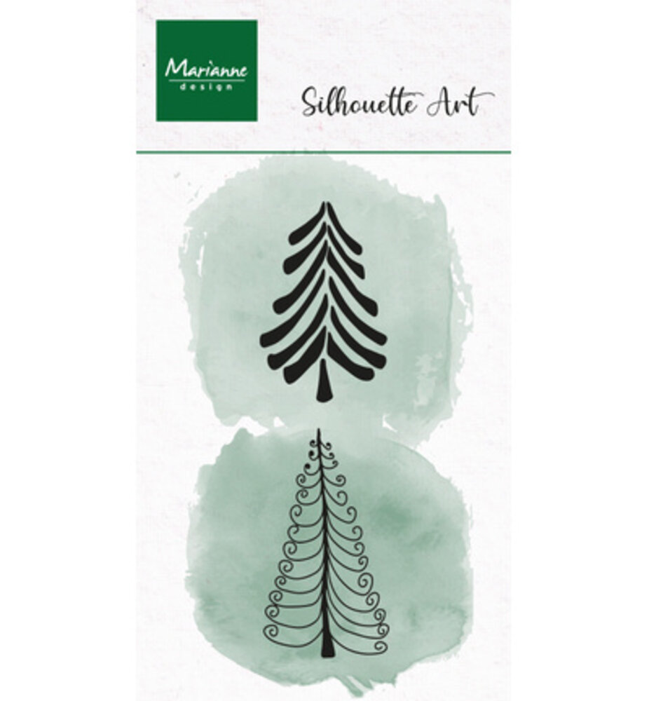 Marianne Design PRE-ORDER Silhouette Art Clear Stamps Jolly Trees (CS1201) Marianne Design PRE-ORDER Silhouette Art Clear Stamps Jolly Trees (CS1201)