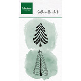 Marianne Design PRE-ORDER Silhouette Art Clear Stamps Jolly Trees (CS1201)