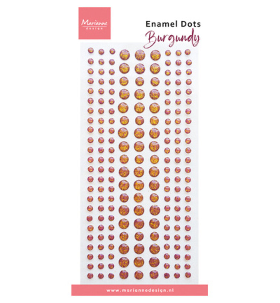 Marianne Design PRE-ORDER Enamel Dots Burgundy (PL4542)