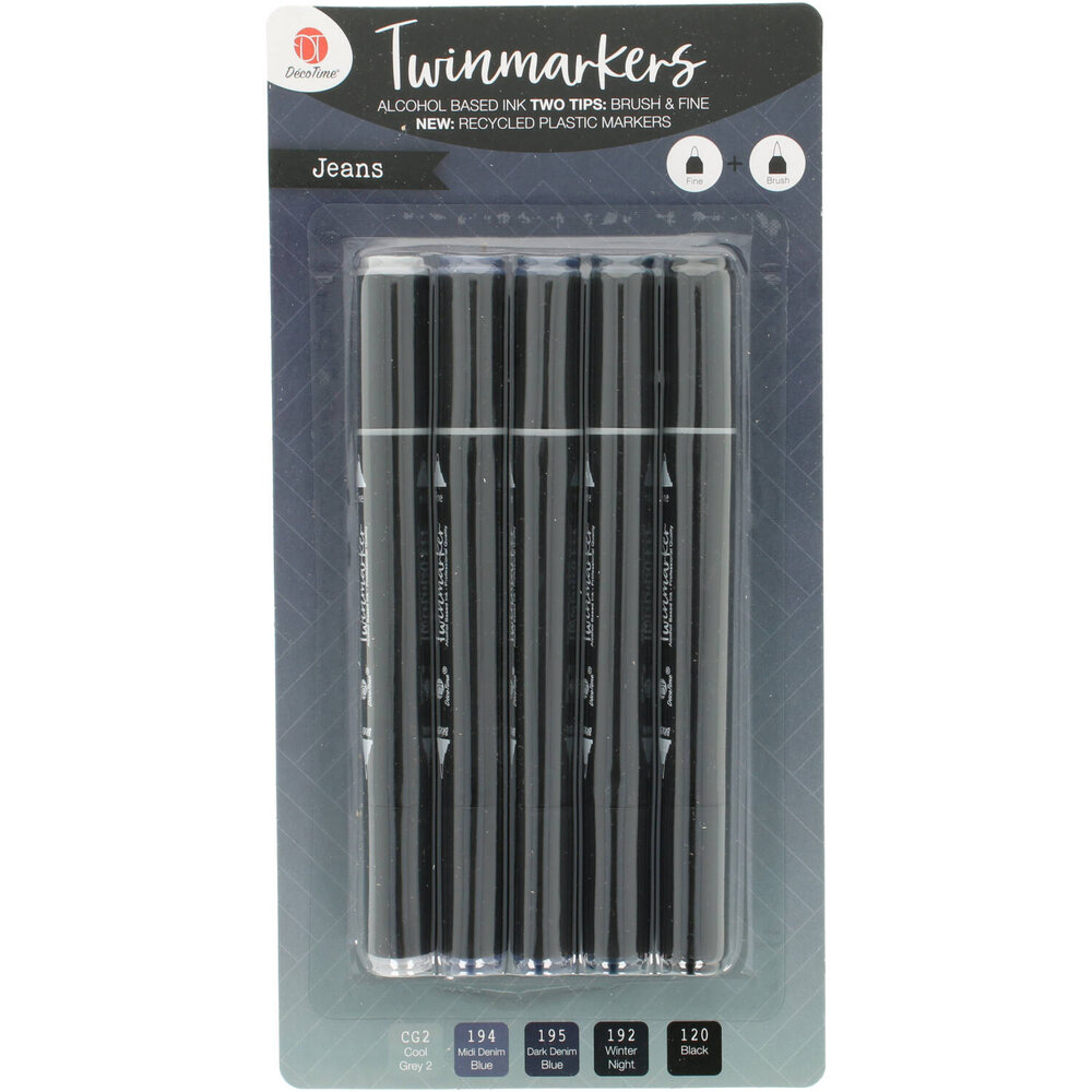 DécoTime 5 Alcohol Markers Jeans (3219358)