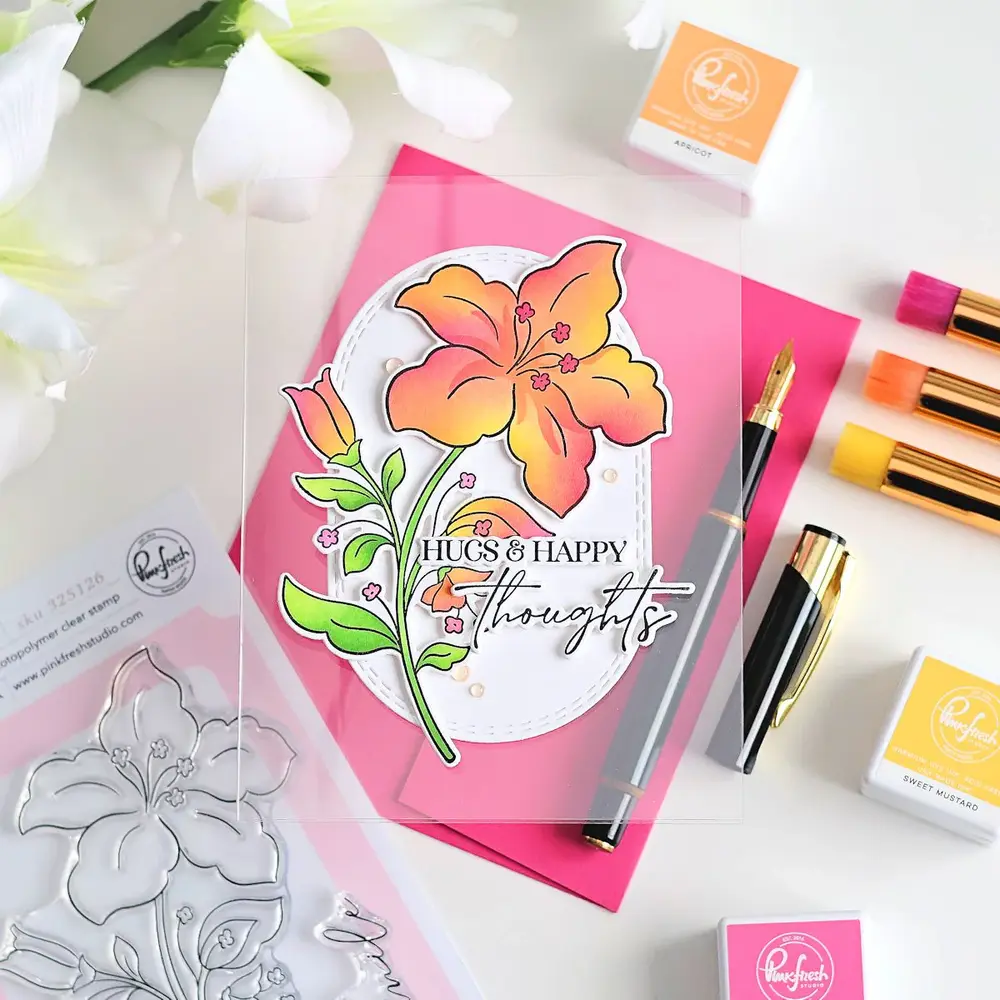 Pinkfresh Studio Sunlit Manor Stamp Bloom & Buds (325126)