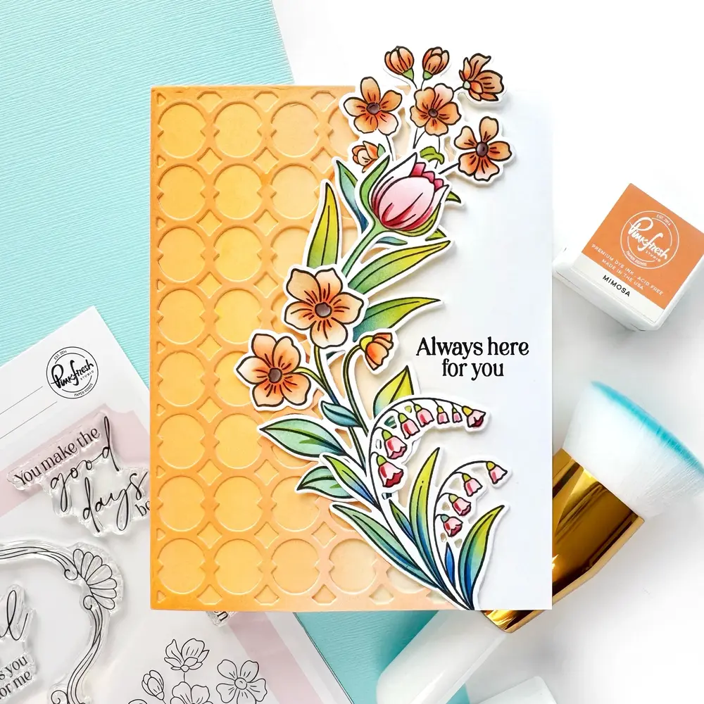 Pinkfresh Studio Sunlit Manor Stamp Blossom Medallion (323826)