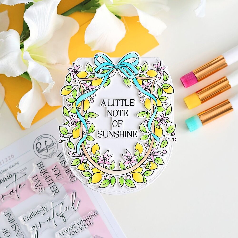Pinkfresh Studio Sunlit Manor BUNDLE Lemon Blossom Crest