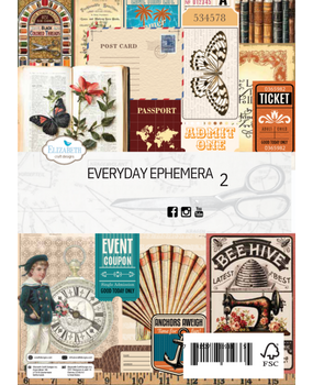 Elizabeth Craft Designs Everyday Ephemera 2 A5 Patterned Cardstock (PS03)