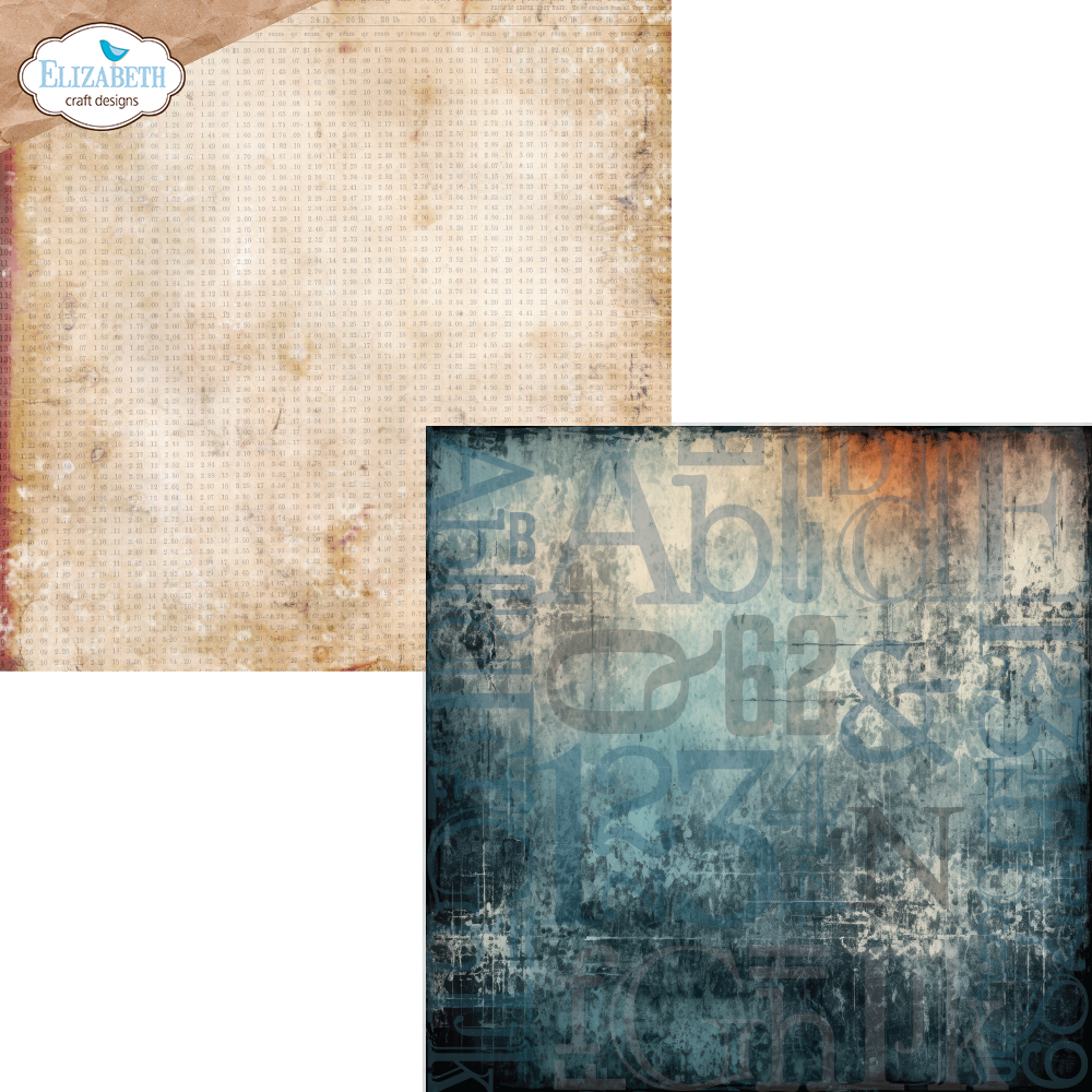 Elizabeth Craft Designs Rest & Relaxation 12x12 Inch Patterned Cardstock (C043)
