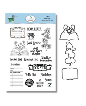 Elizabeth Craft Designs Rest & Relaxation Stamp & Dies Book Lover (CSD453)