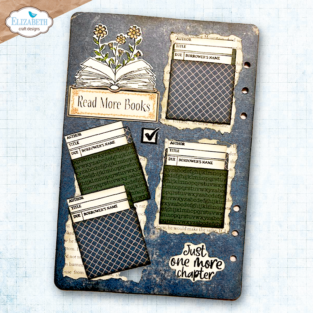 Elizabeth Craft Designs Rest & Relaxation Stamp & Dies Book Lover (CSD453)