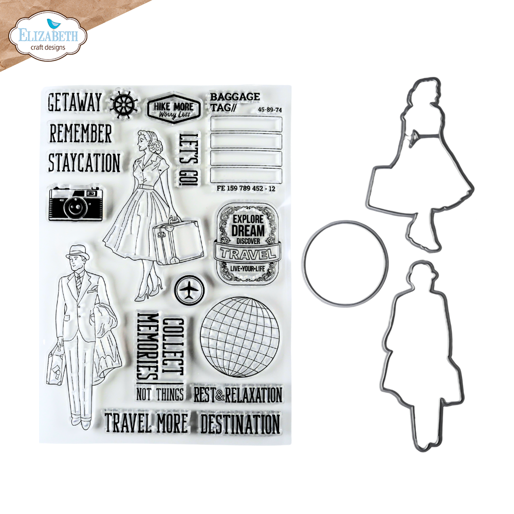 Elizabeth Craft Designs Rest & Relaxation Stamp & Dies Let's Go! (CSD454)