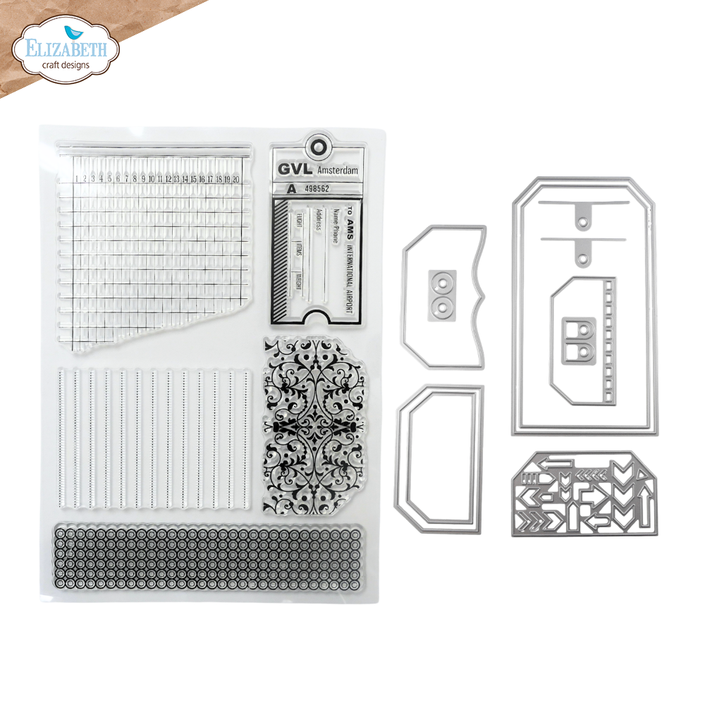 Elizabeth Craft Designs Rest & Relaxation Stamp & Dies Layered Tags (CSD455)