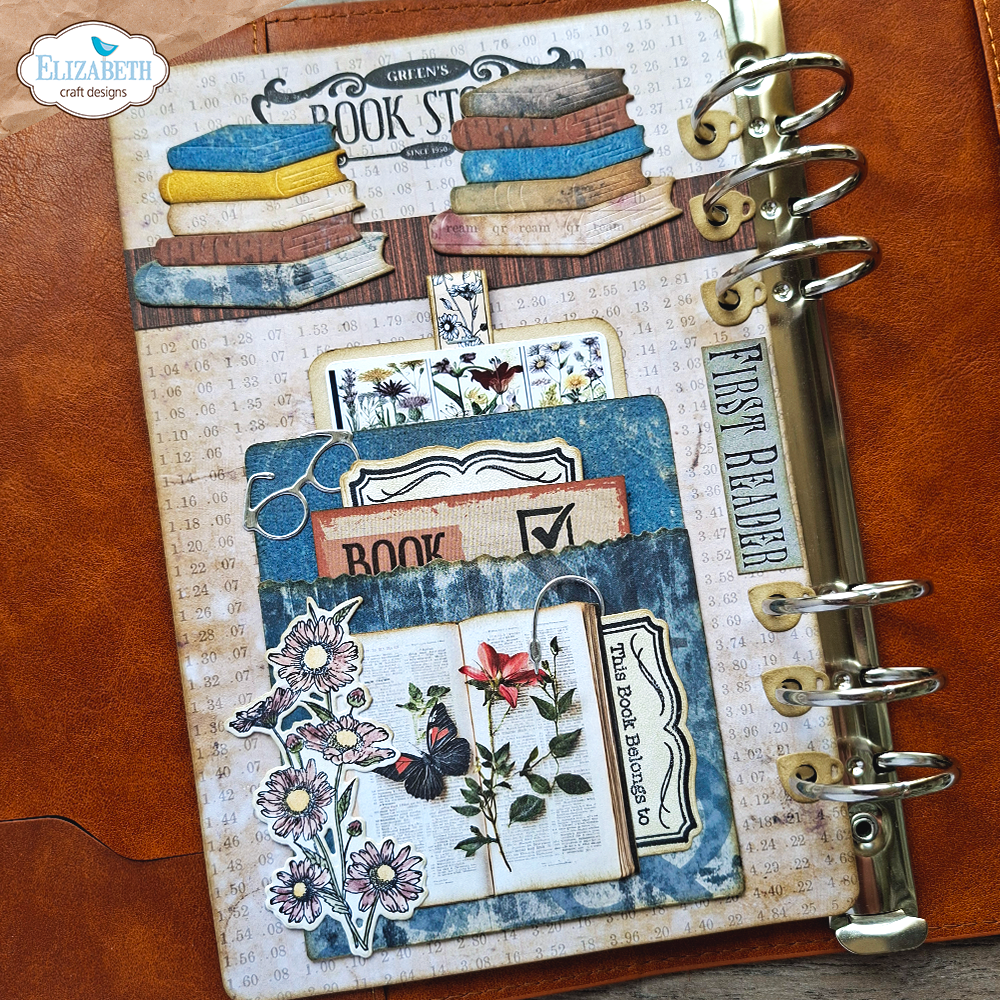 Elizabeth Craft Designs Rest & Relaxation Dies Library Pockets & Accessories (2358)