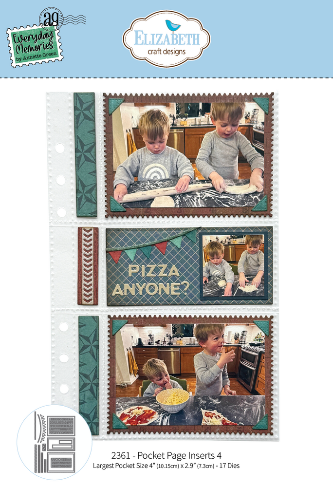 Elizabeth Craft Designs Rest & Relaxation Dies Pocket Page Inserts 4 (2361)