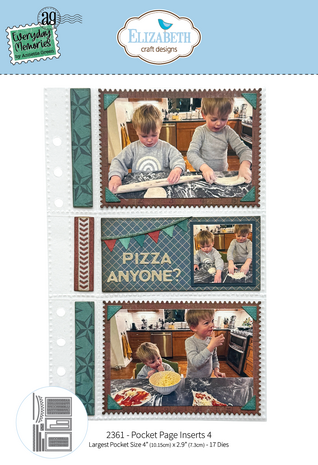 Elizabeth Craft Designs Rest & Relaxation Dies Pocket Page Inserts 4 (2361)