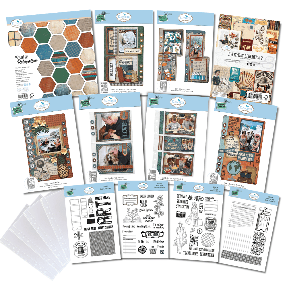Elizabeth Craft Designs Rest & Relaxation Stamp & Dies Let's Go! (CSD454) Elizabeth Craft Designs Rest & Relaxation Stamp & Dies Let's Go! (CSD454)