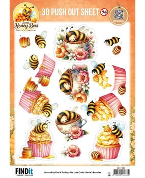 Berrie's Beauties Sweet Honey Bees 3D Push Out Honey Bee Delights (SB11130)