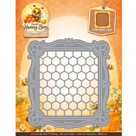 Berrie's Beauties Sweet Honey Bees Dies Honeycomb Frame (BBD10112)